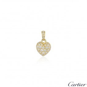 Cartier Yellow Gold Diamond Heart Charm Cartier Yellow Gold Diamond Heart Charm